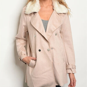 Blush Pink Suede Coat